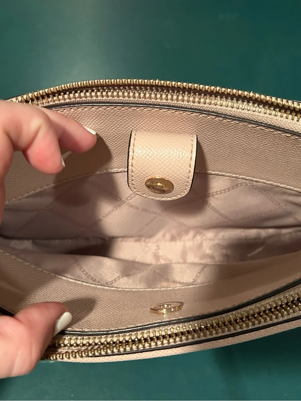Michael Kors Pale Pink Leather Crossbody Bag